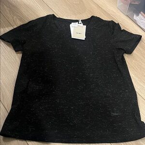 ICHI Women's Classic Black Short Sleeve Top